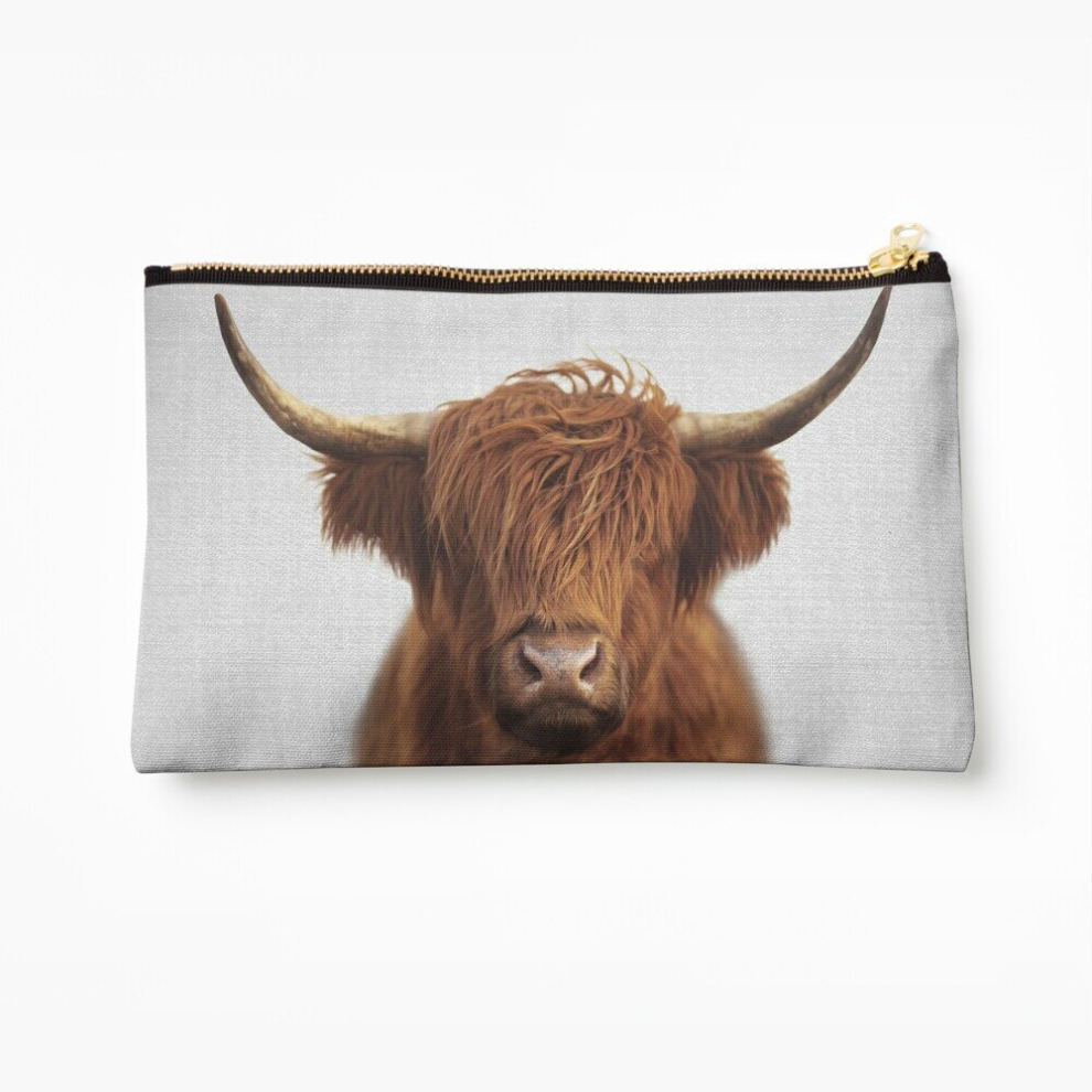 Whibos Makeup Bag Highland Cow - Colorful Cosmetic Organizer Tyvek Paper Bags Zipper Pouch