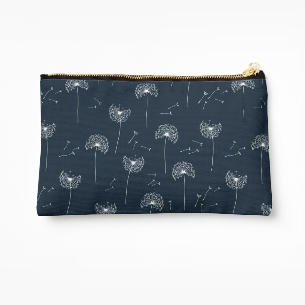 Whibos Makeup Bag Floral Pattern Of Dandelions Cosmetic Organizer Tyvek Paper Bags Zipper Pouch