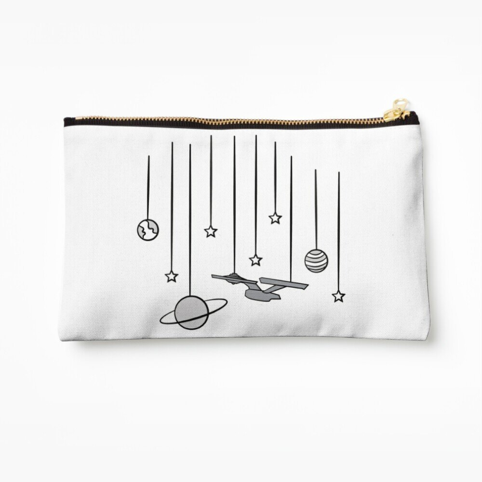 Whibos Makeup Bag Star Trek Uss Enterprise Cosmetic Organizer Tyvek Paper Bags Zipper Pouch