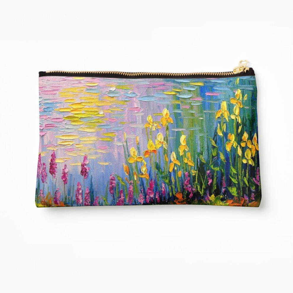 Whibos Makeup Bag Flowers By The Pond Cosmetic Organizer Tyvek Paper Bags Zipper Pouch