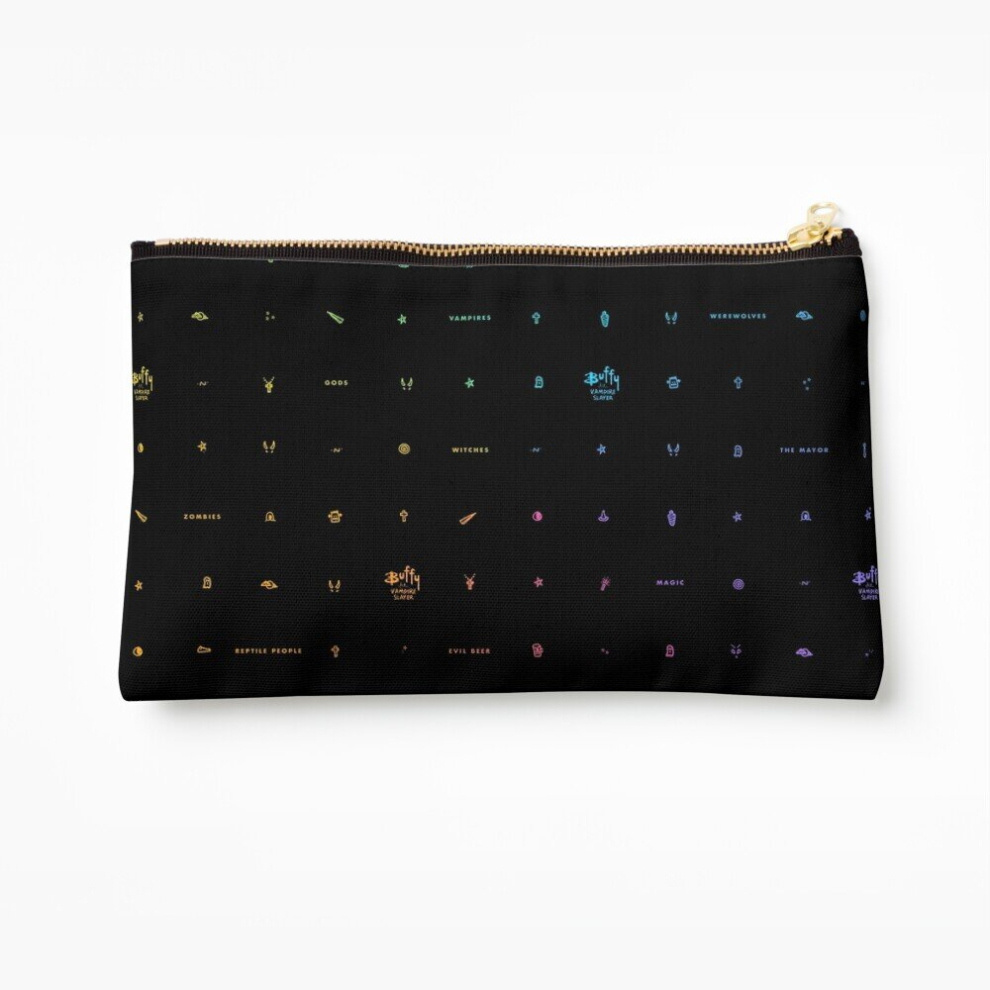 Whibos Black Makeup Bag Buffy Big Bads: Rainbow On Cosmetic Organizer Tyvek Paper Bags Zipper Pouch