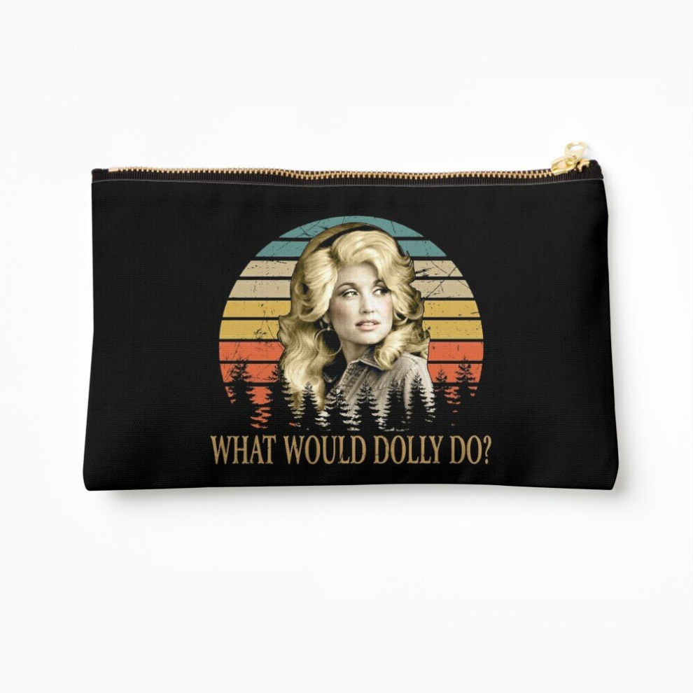 Whibos Makeup Bag What Would Dolly Do Country Music Guitar Cosmetic Organizer Tyvek Paper Bags Zipper Pouch