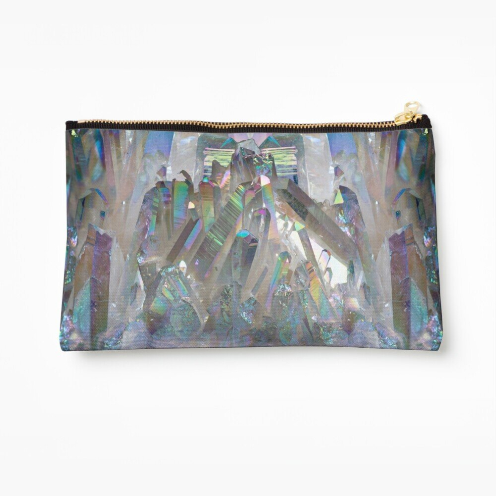 Whibos Makeup Bag Rainbow Holographic Cosmetic Organizer Tyvek Paper Bags Zipper Pouch