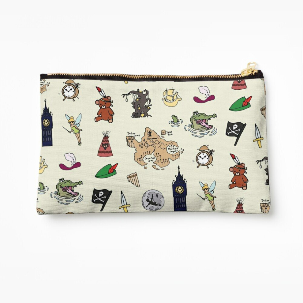 Whibos Makeup Bag Peter Pan Cosmetic Organizer Tyvek Paper Bags Zipper Pouch