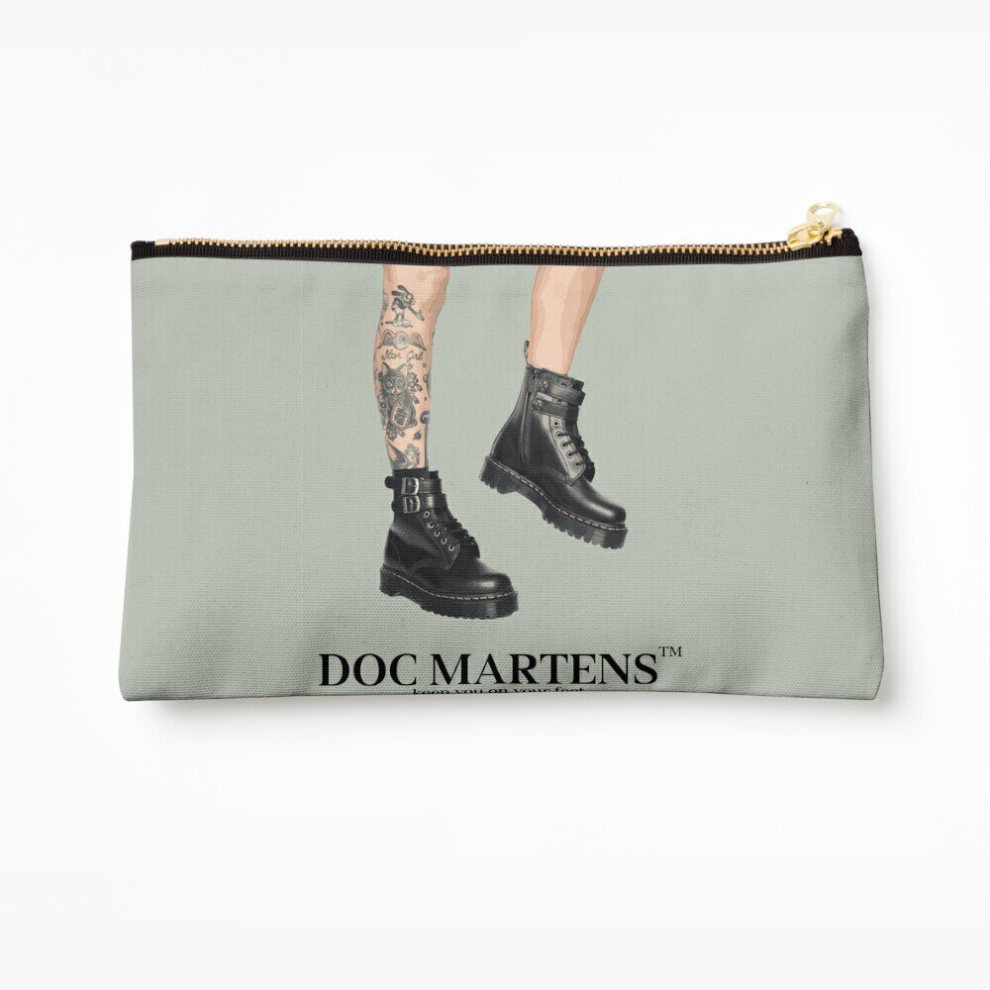 Whibos Makeup Bag Vintage Doc Martens Cosmetic Organizer Tyvek Paper Bags Zipper Pouch