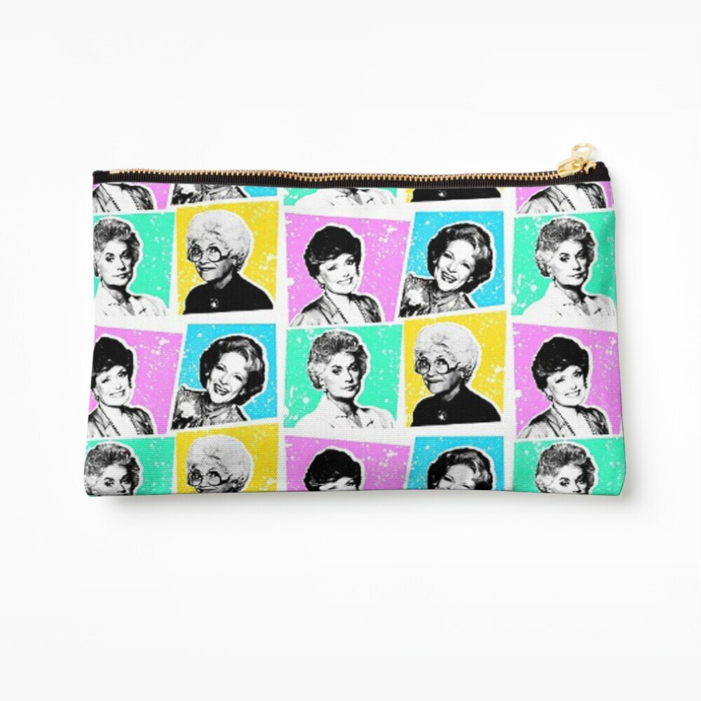 Whibos Golden Makeup Bag Girls Pop! Cosmetic Organizer Tyvek Paper Bags Zipper Pouch