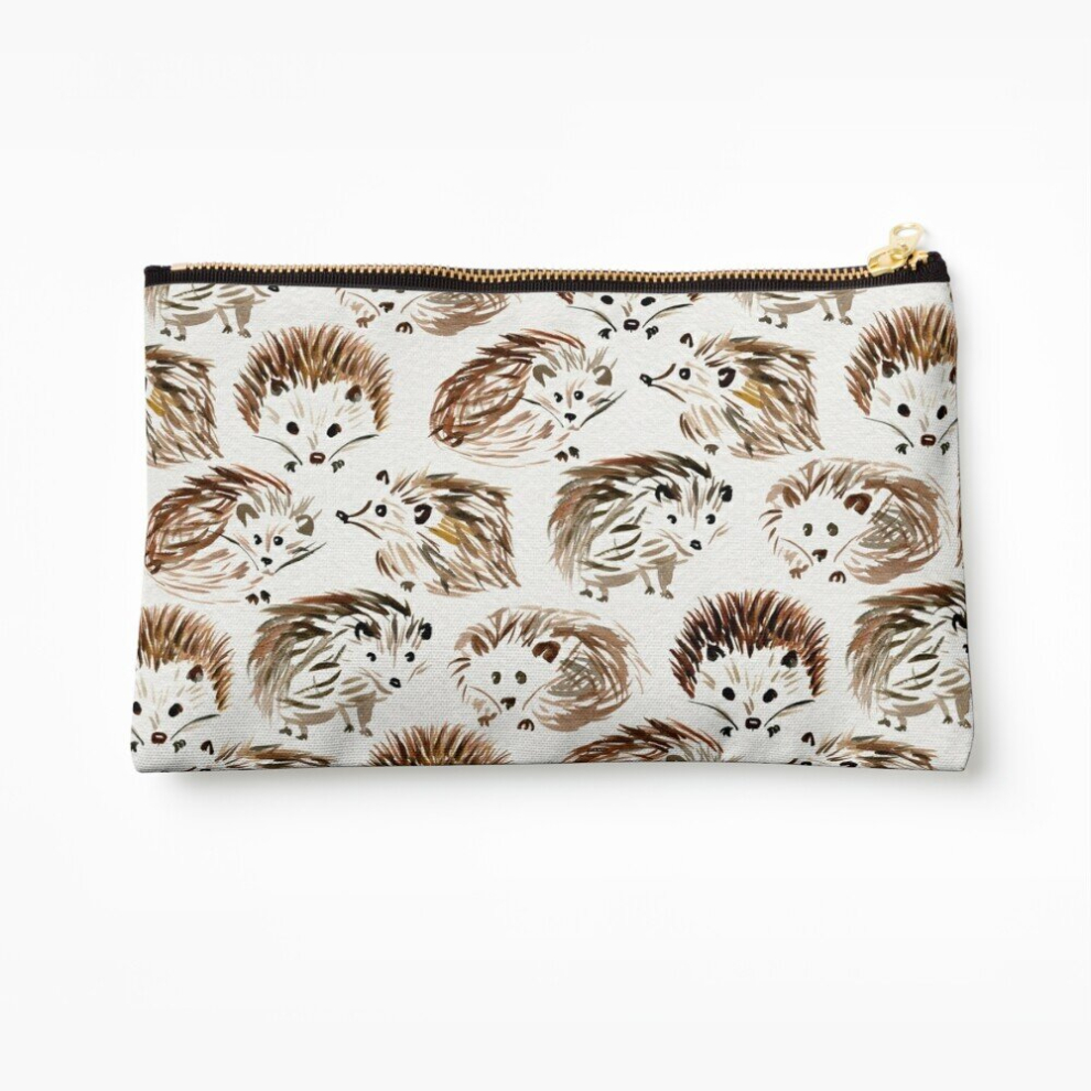 Whibos Makeup Bag Hedgehogs Cosmetic Organizer Tyvek Paper Bags Zipper Pouch