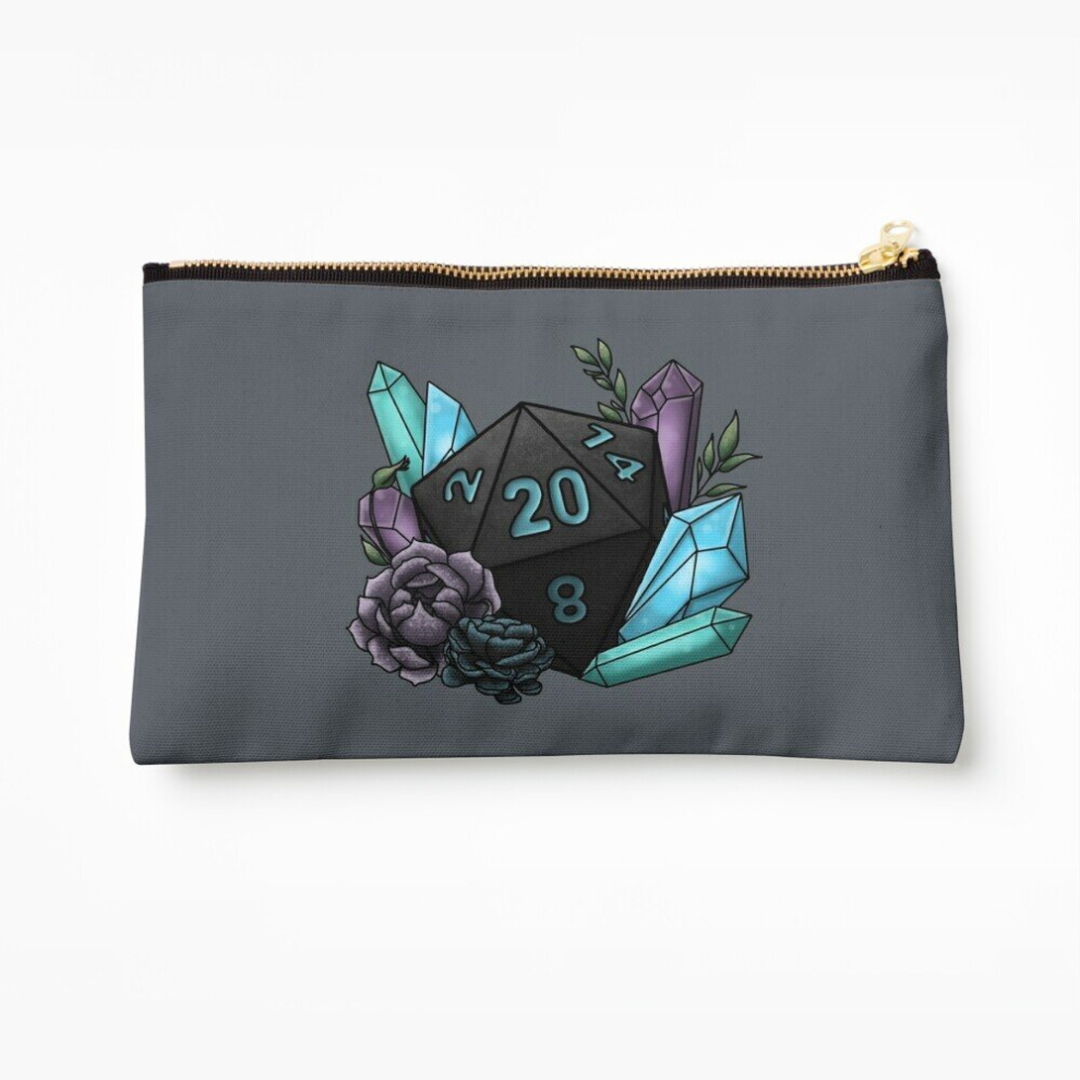 Whibos Makeup Bag Mystic Class D20 - Tabletop Gaming Dice Cosmetic Organizer Tyvek Paper Bags Zipper Pouch