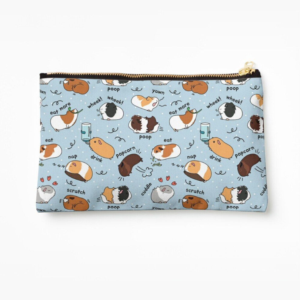 Whibos Blue Makeup Bag Guinea Pig Daily To-Do List - Cosmetic Organizer Tyvek Paper Bags Zipper Pouch