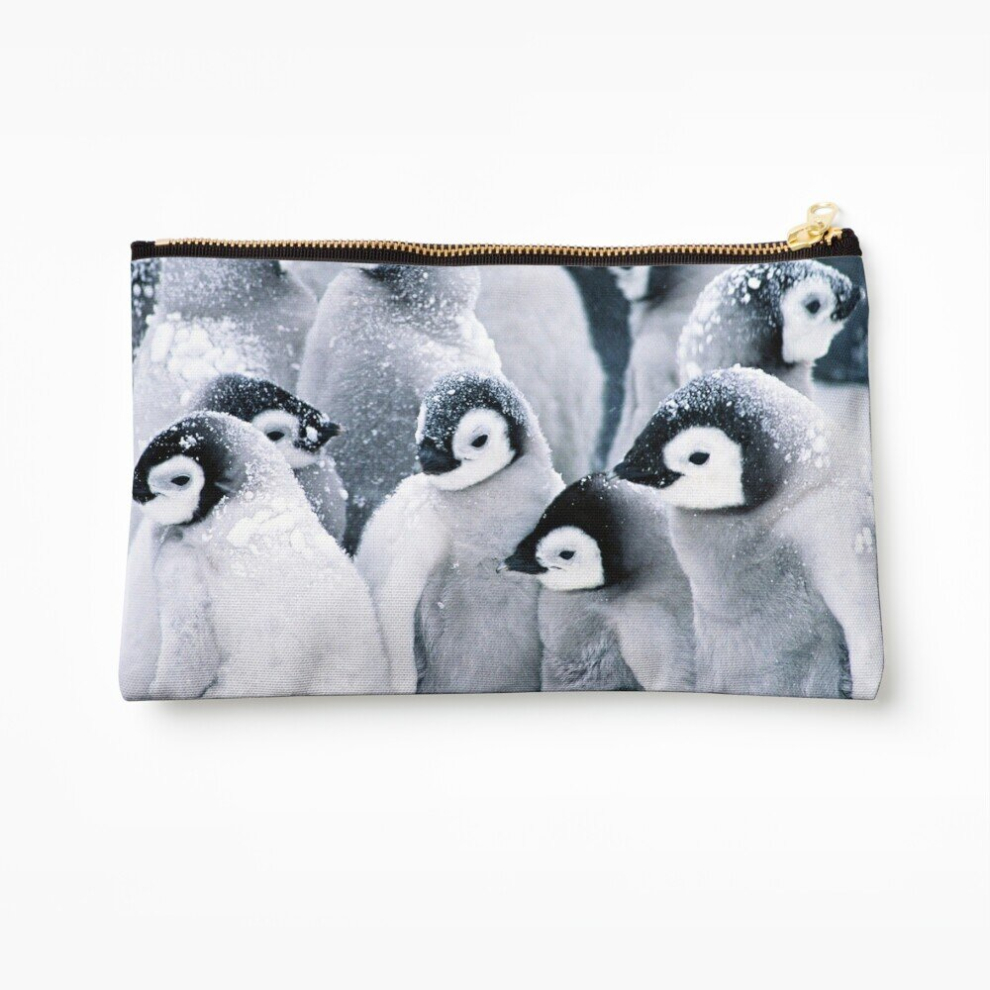 Whibos Makeup Bag Penguin. Cosmetic Organizer Tyvek Paper Bags Zipper Pouch