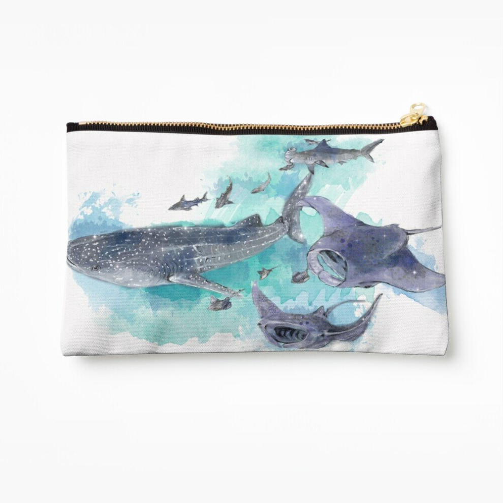 Whibos Makeup Bag Star Sharks And Rays Cosmetic Organizer Tyvek Paper Bags Zipper Pouch