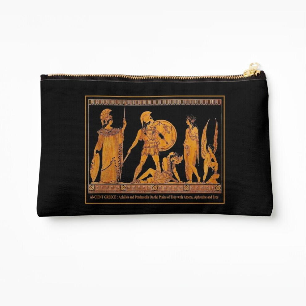 Whibos Makeup Bag Greece : Ancient God And Goddess Frieze Print Cosmetic Organizer Tyvek Paper Bags Zipper Pouch