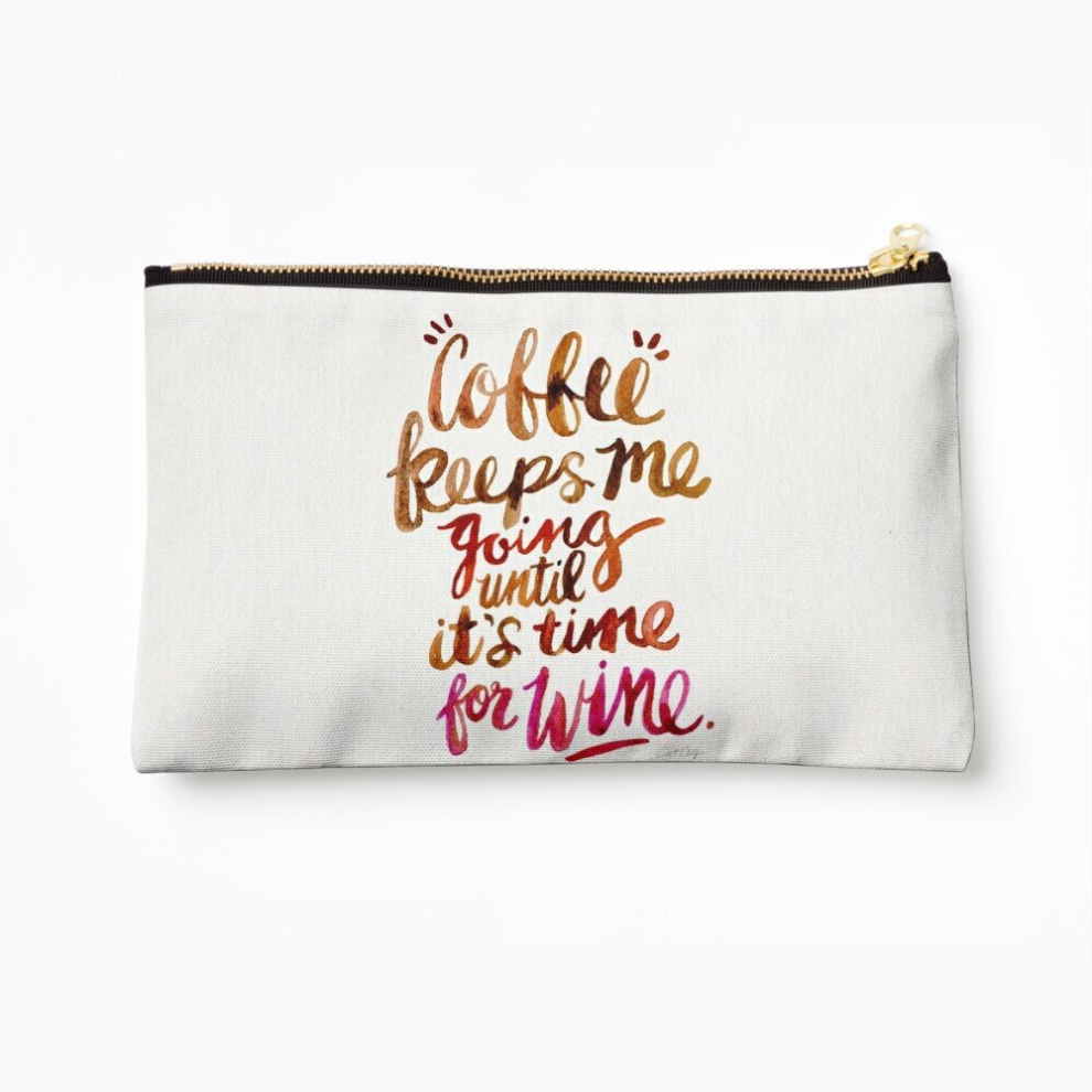 Whibos Brown/Magenta Makeup Bag Coffee Wine Ombrã© Cosmetic Organizer Tyvek Paper Bags Zipper Pouch