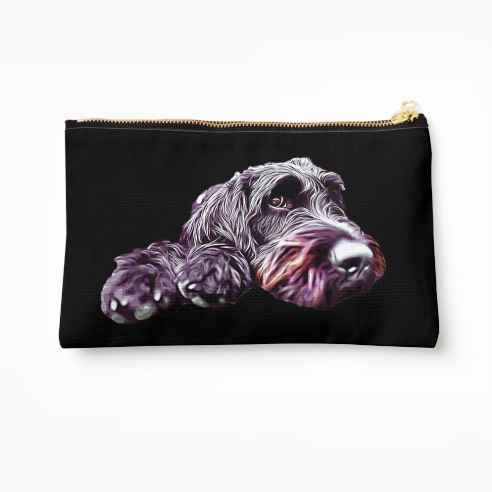 Whibos Makeup Bag Labradoodle Doodle Dog Poodle Mix Dog Cosmetic Organizer Tyvek Paper Bags Zipper Pouch