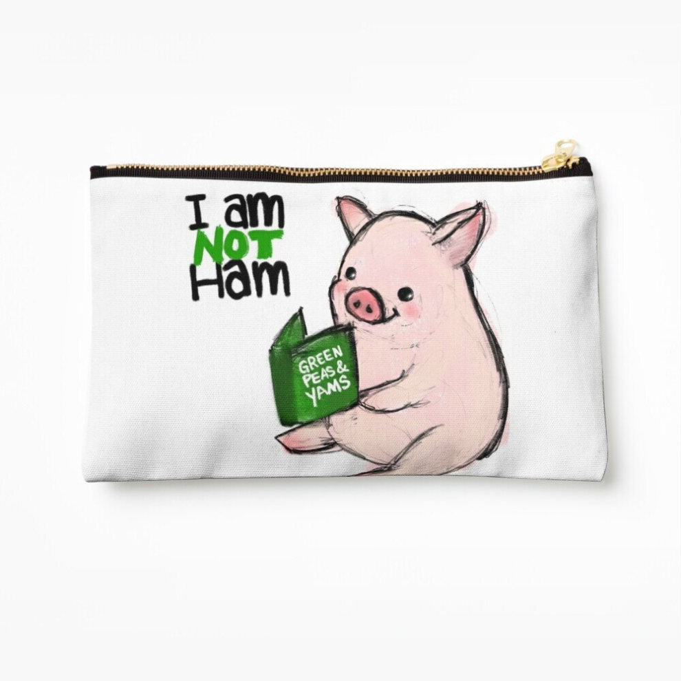 Whibos Makeup Bag I Am Not Ham! Piglet Cosmetic Organizer Tyvek Paper Bags Zipper Pouch