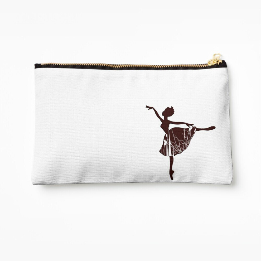 Whibos Makeup Bag Ballerina Cosmetic Organizer Tyvek Paper Bags Zipper Pouch