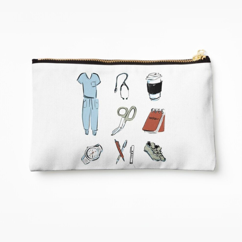 Whibos Makeup Bag Nursings Cosmetic Organizer Tyvek Paper Bags Zipper Pouch
