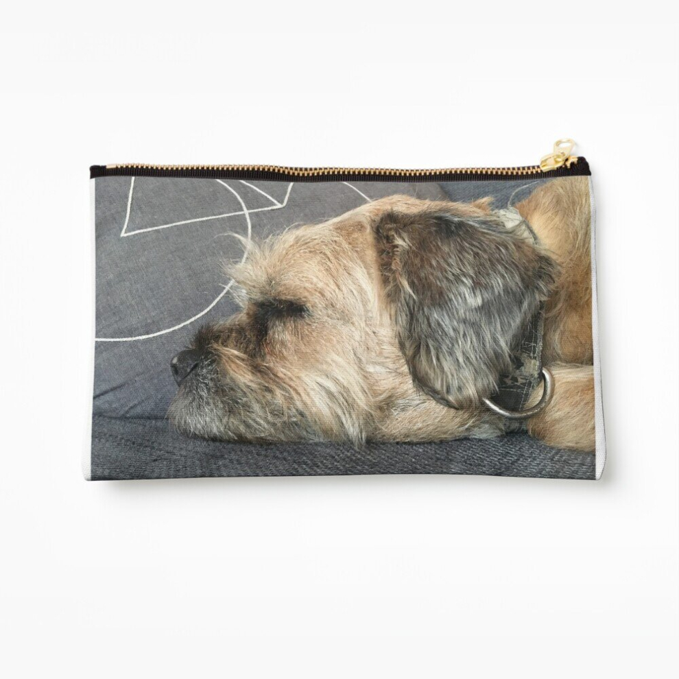 Whibos Makeup Bag Sleepy Border Terrier Cosmetic Organizer Tyvek Paper Bags Zipper Pouch