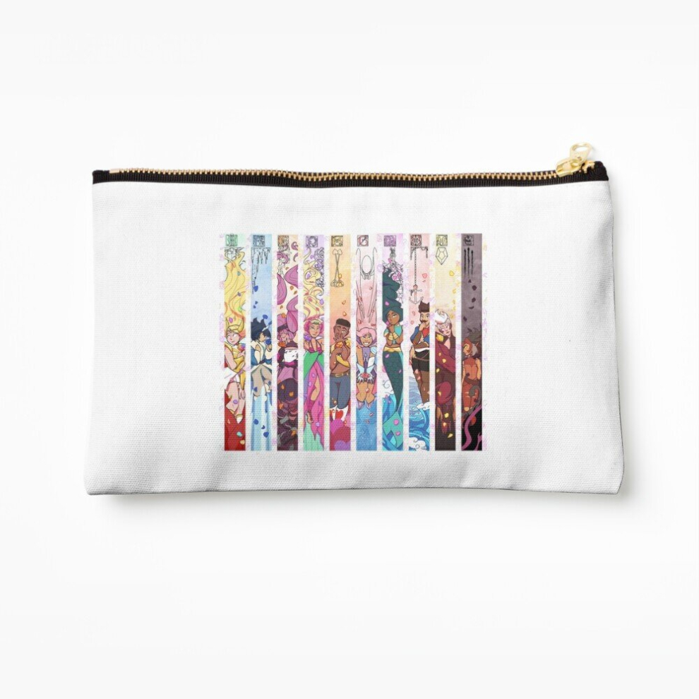 Whibos Makeup Bag Princess Alliance Cosmetic Organizer Tyvek Paper Bags Zipper Pouch