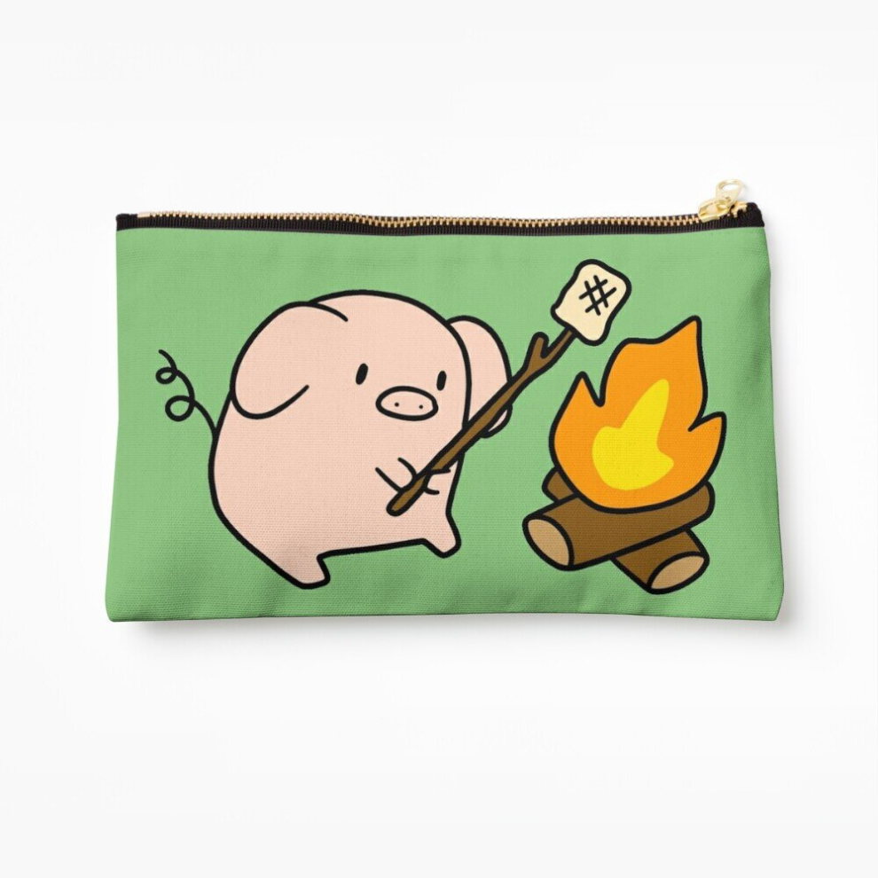 Whibos Makeup Bag Campfire Pig Cosmetic Organizer Tyvek Paper Bags Zipper Pouch