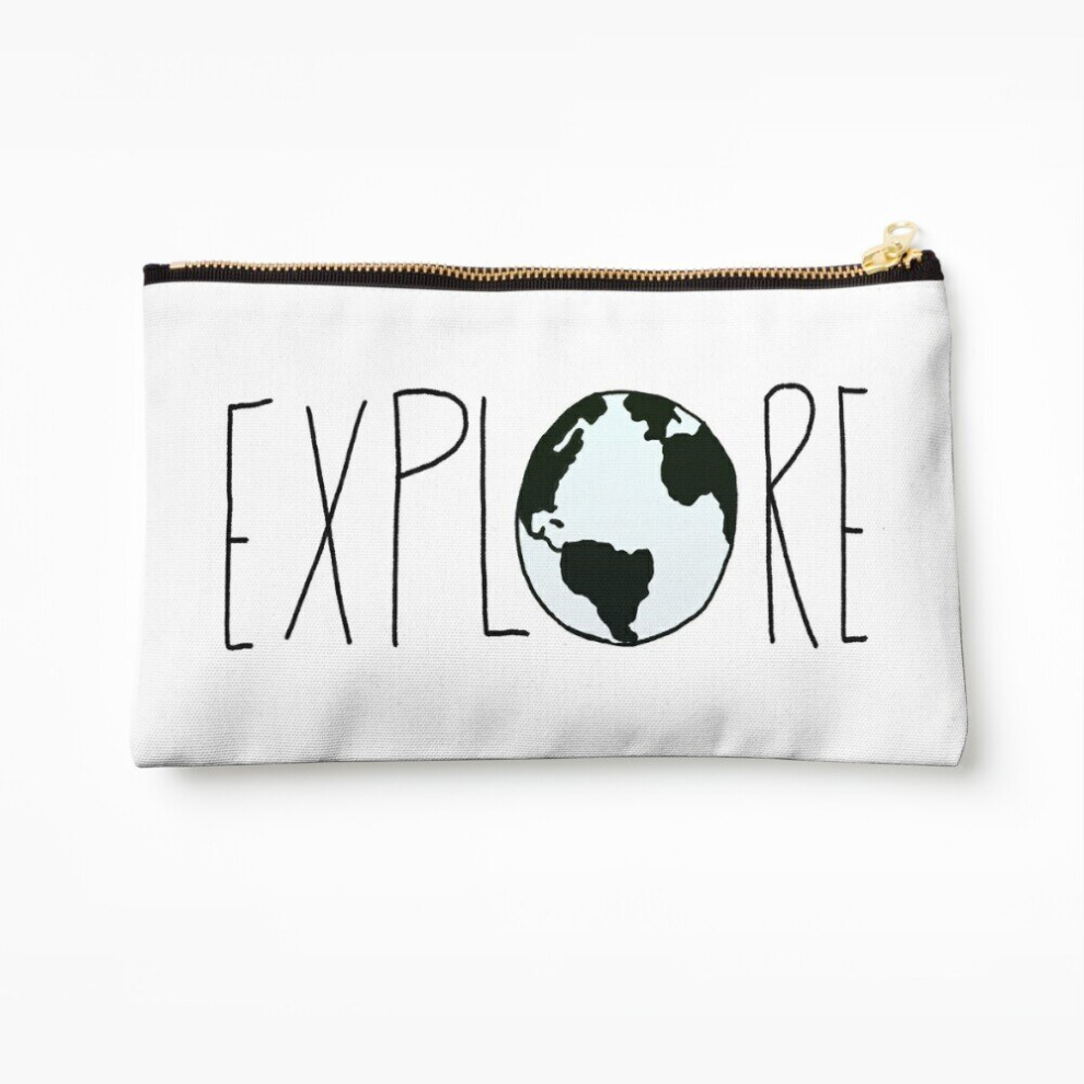 Whibos Makeup Bag Explore The Globe Cosmetic Organizer Tyvek Paper Bags Zipper Pouch