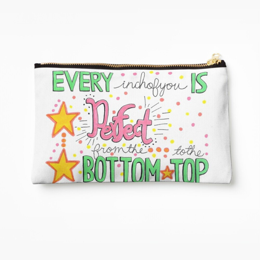 Whibos Makeup Bag All About That Bass Lyric Art Cosmetic Organizer Tyvek Paper Bags Zipper Pouch