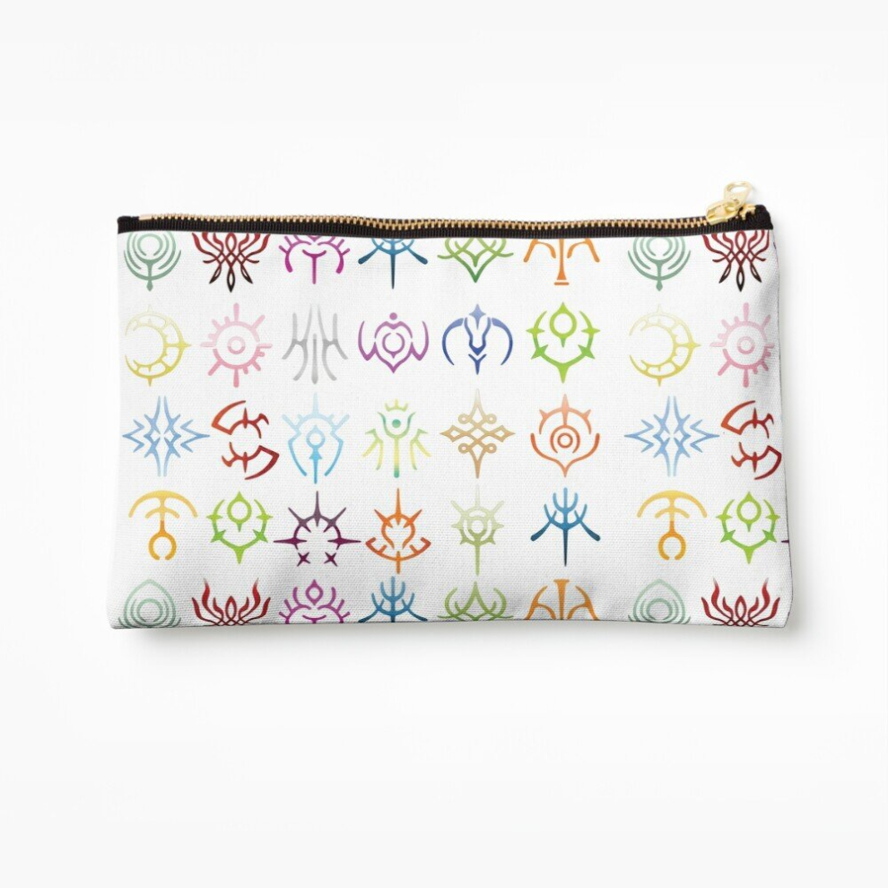 Whibos Makeup Bag The Crests - Colored Version Cosmetic Organizer Tyvek Paper Bags Zipper Pouch