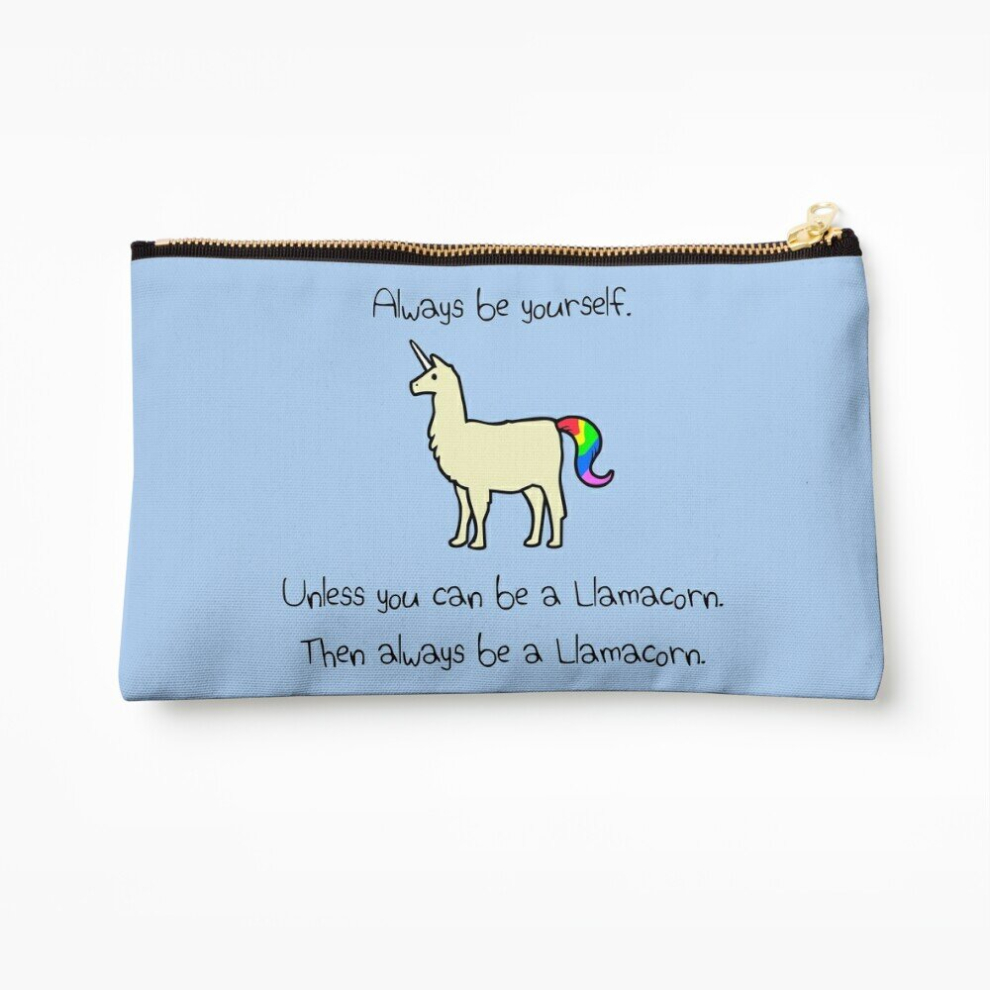 Whibos Makeup Bag Always Be Yourself, Unless You Can Be A Llamacorn Cosmetic Organizer Tyvek Paper Bags Zipper Pouch