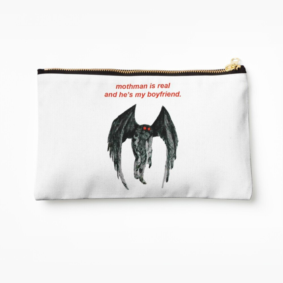 Whibos Makeup Bag Mothman Is Real And He's My Boyfriend. Cosmetic Organizer Tyvek Paper Bags Zipper Pouch