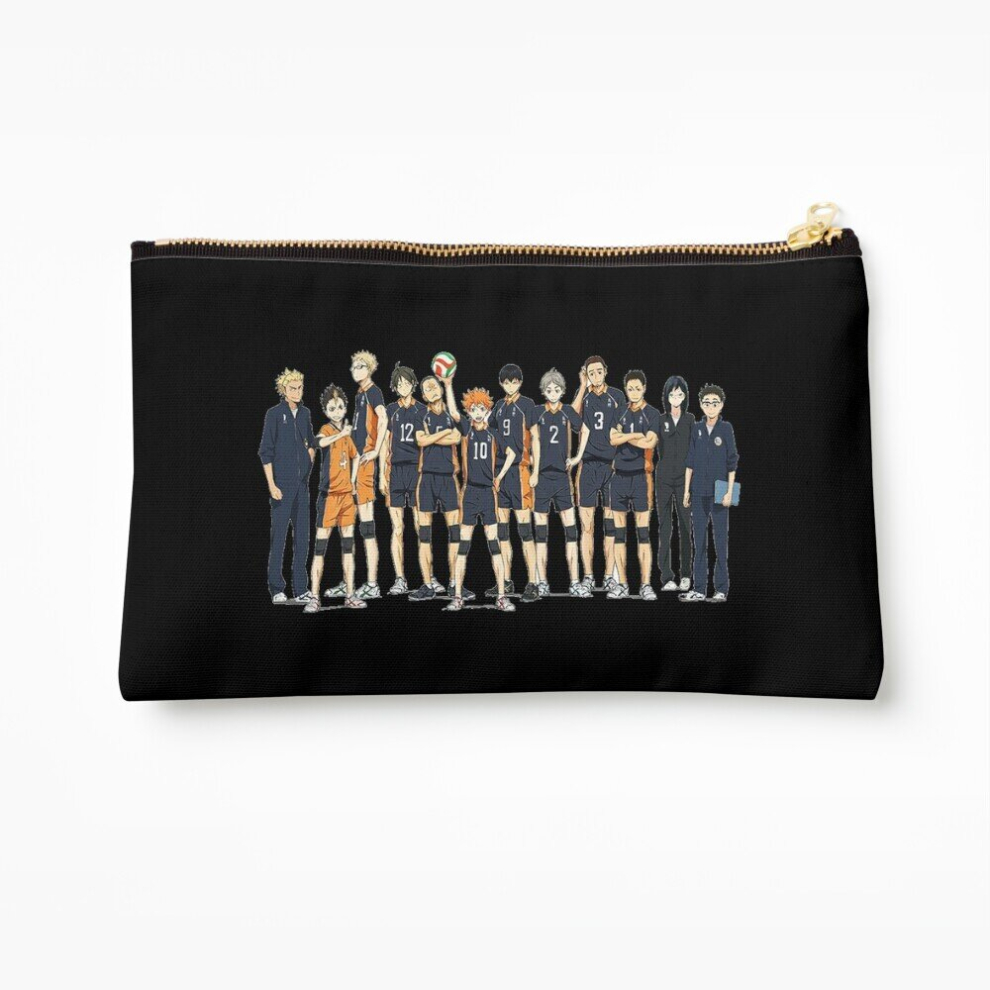 Whibos Makeup Bag Team Karasuno Cosmetic Organizer Tyvek Paper Bags Zipper Pouch