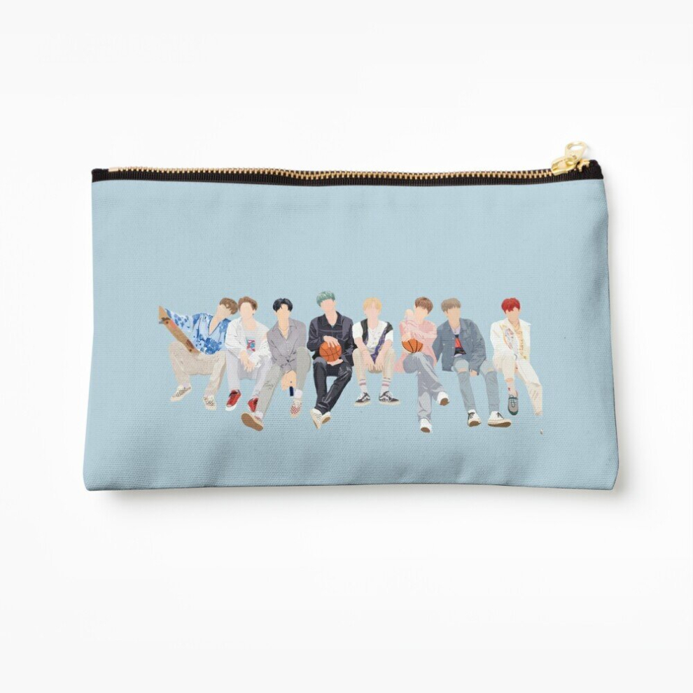 Whibos Makeup Bag Ateez Wave Cosmetic Organizer Tyvek Paper Bags Zipper Pouch