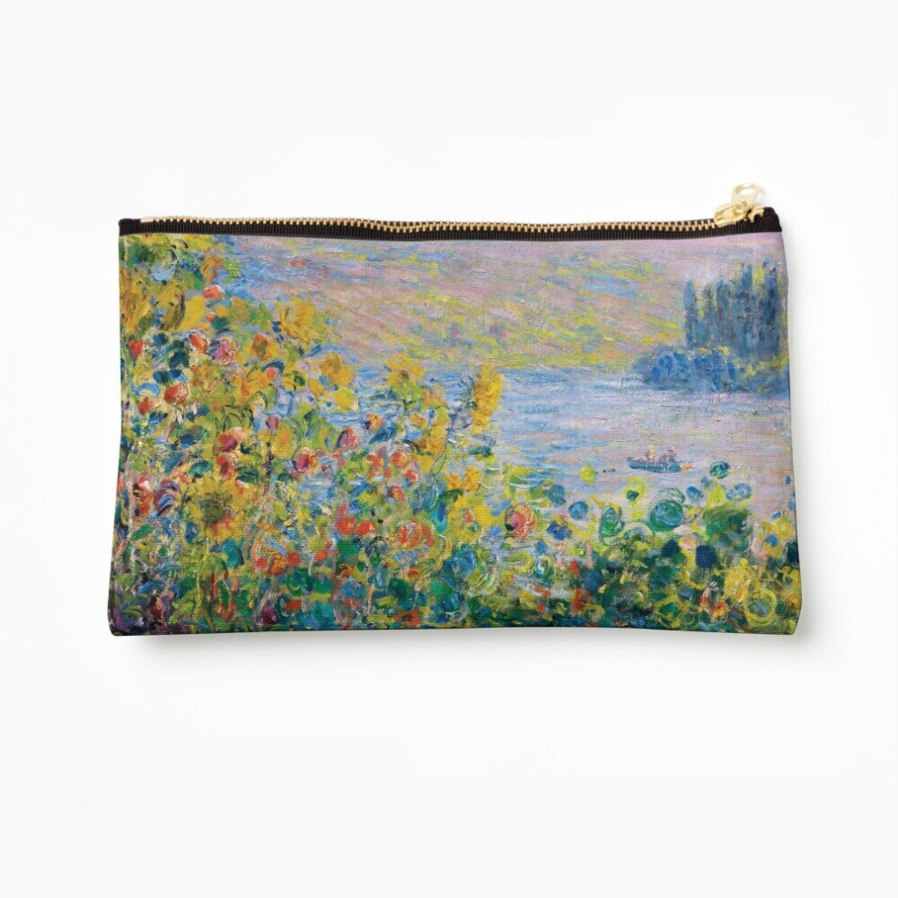 Whibos Makeup Bag Claude Monet - Flower Beds At Vã©Theuil Cosmetic Organizer Tyvek Paper Bags Zipper Pouch