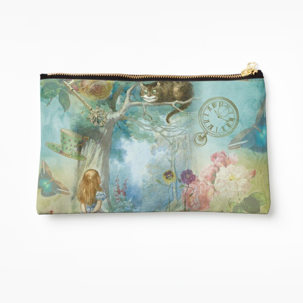 Whibos Makeup Bag Wonderland Cosmetic Organizer Tyvek Paper Bags Zipper Pouch