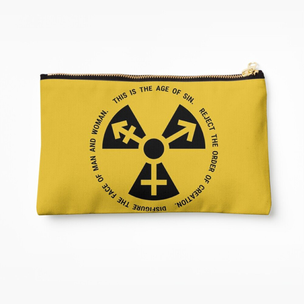 Whibos Black/Yellow Makeup Bag Age Of Sin, On Cosmetic Organizer Tyvek Paper Bags Zipper Pouch
