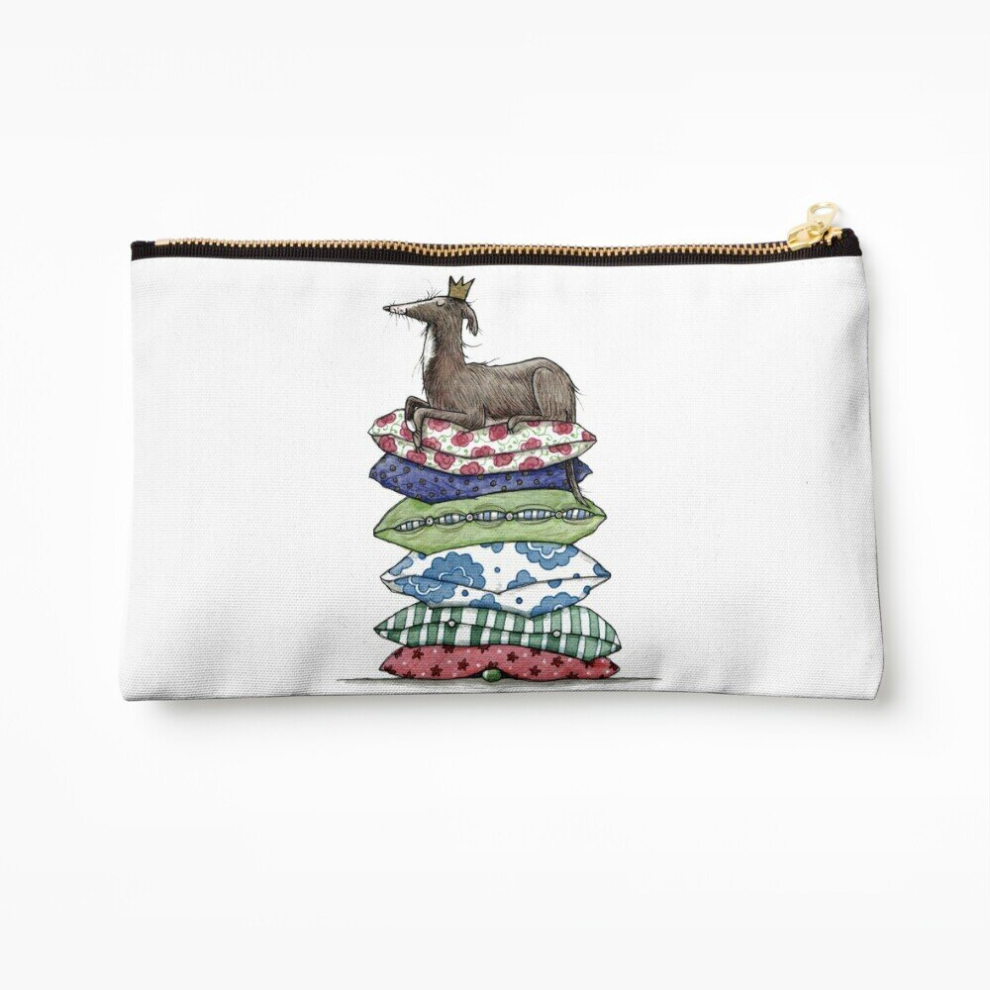 Whibos Makeup Bag Princess On The Pea - Greyhound - Galgo - Whippet - Italian Greyhound Cosmetic Organizer Tyvek Paper Bags Zipper Pouch