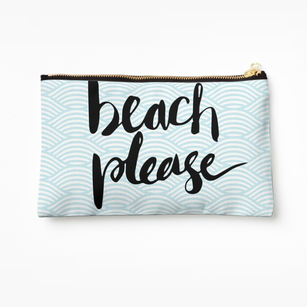 Whibos Makeup Bag Beach Please Cosmetic Organizer Tyvek Paper Bags Zipper Pouch