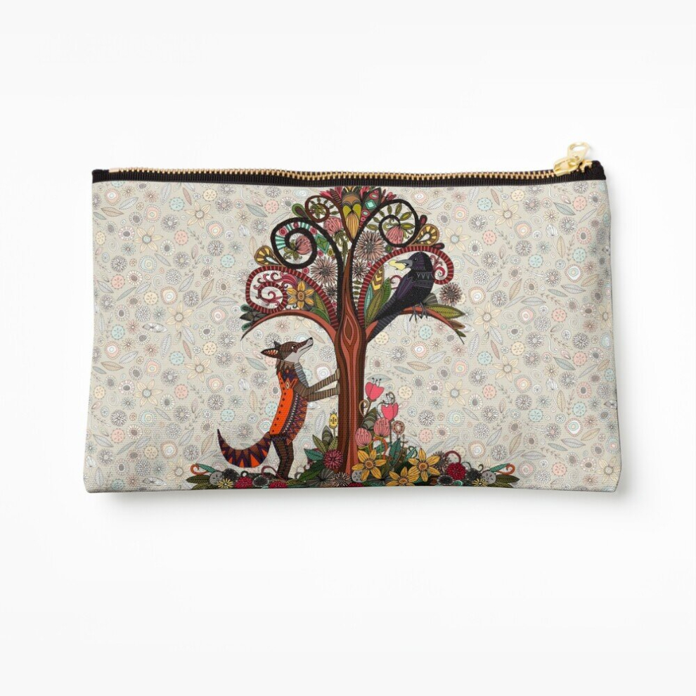 Whibos Makeup Bag Fox And Crow Cosmetic Organizer Tyvek Paper Bags Zipper Pouch