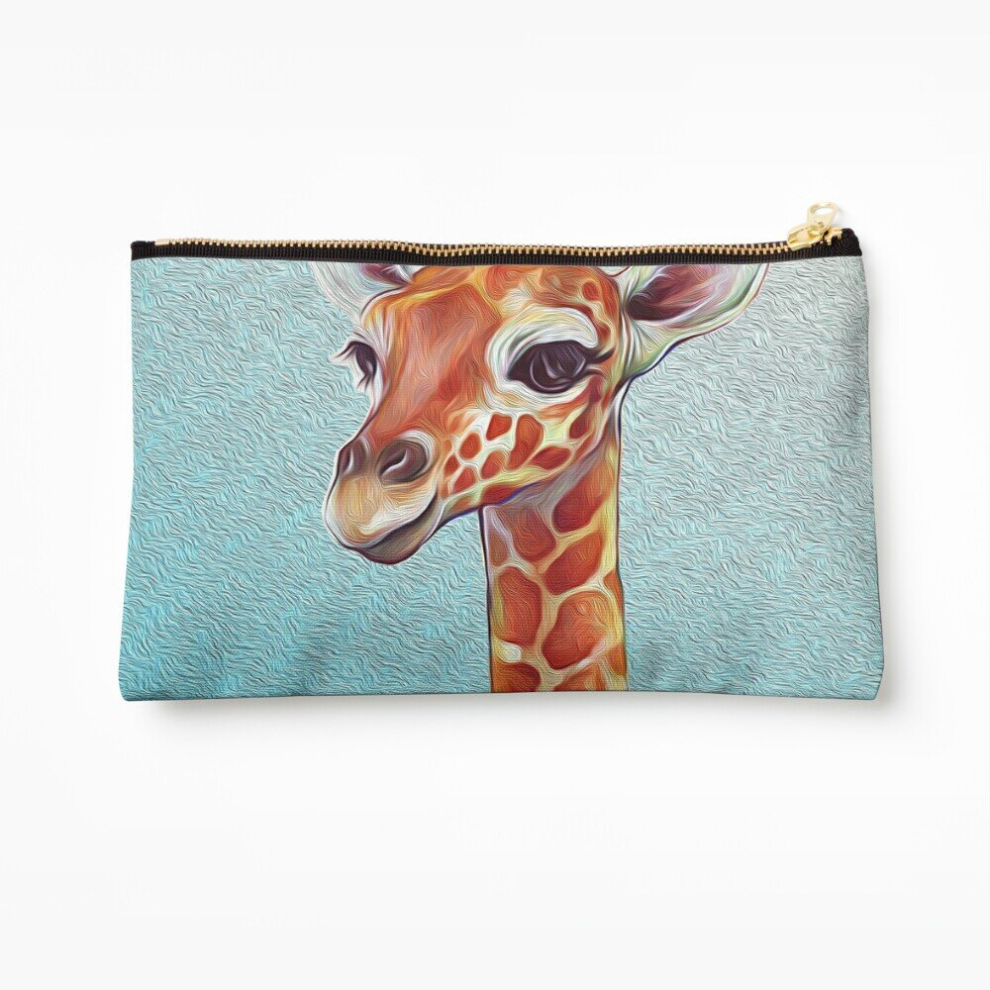 Whibos Makeup Bag Giraffe Cosmetic Organizer Tyvek Paper Bags Zipper Pouch