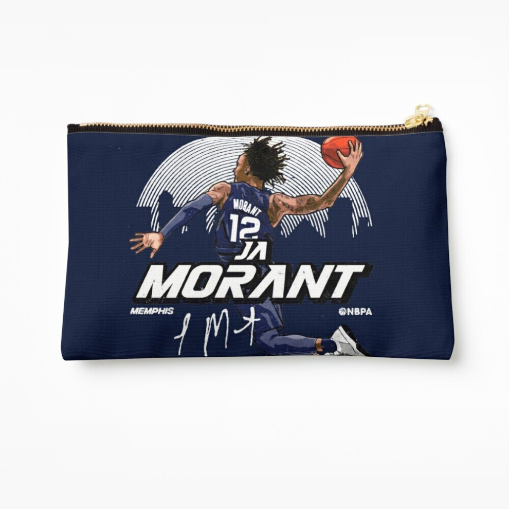 Whibos Makeup Bag Ja Morant Dunk Cosmetic Organizer Tyvek Paper Bags Zipper Pouch