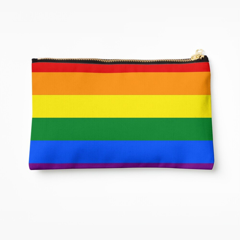 Whibos Makeup Bag Gay Pride Rainbow Flag Cosmetic Organizer Tyvek Paper Bags Zipper Pouch