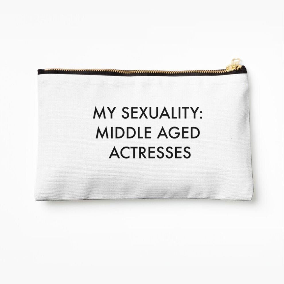 Whibos Makeup Bag My Sexuality: Middle Aged Actresses Cosmetic Organizer Tyvek Paper Bags Zipper Pouch