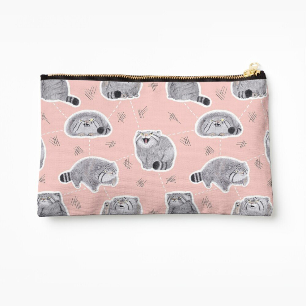 Whibos Makeup Bag Pudgy Pallas' Cats Cosmetic Organizer Tyvek Paper Bags Zipper Pouch