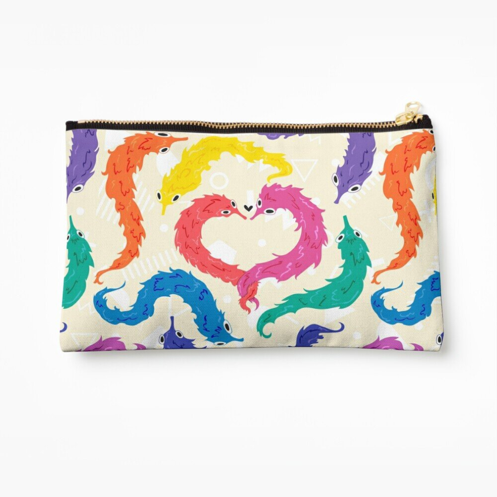 Whibos Makeup Bag Rainbow Worm On String Cosmetic Organizer Tyvek Paper Bags Zipper Pouch