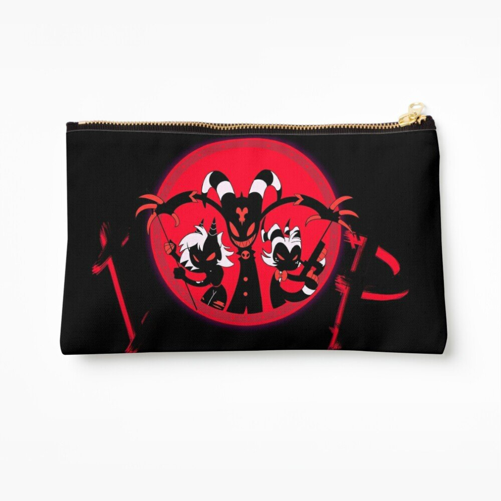 Whibos Red/Black Makeup Bag I.m.p. Immediate Murder Professionals Logo ( On Black) Cosmetic Organizer Tyvek Paper Bags Zipper Pouch