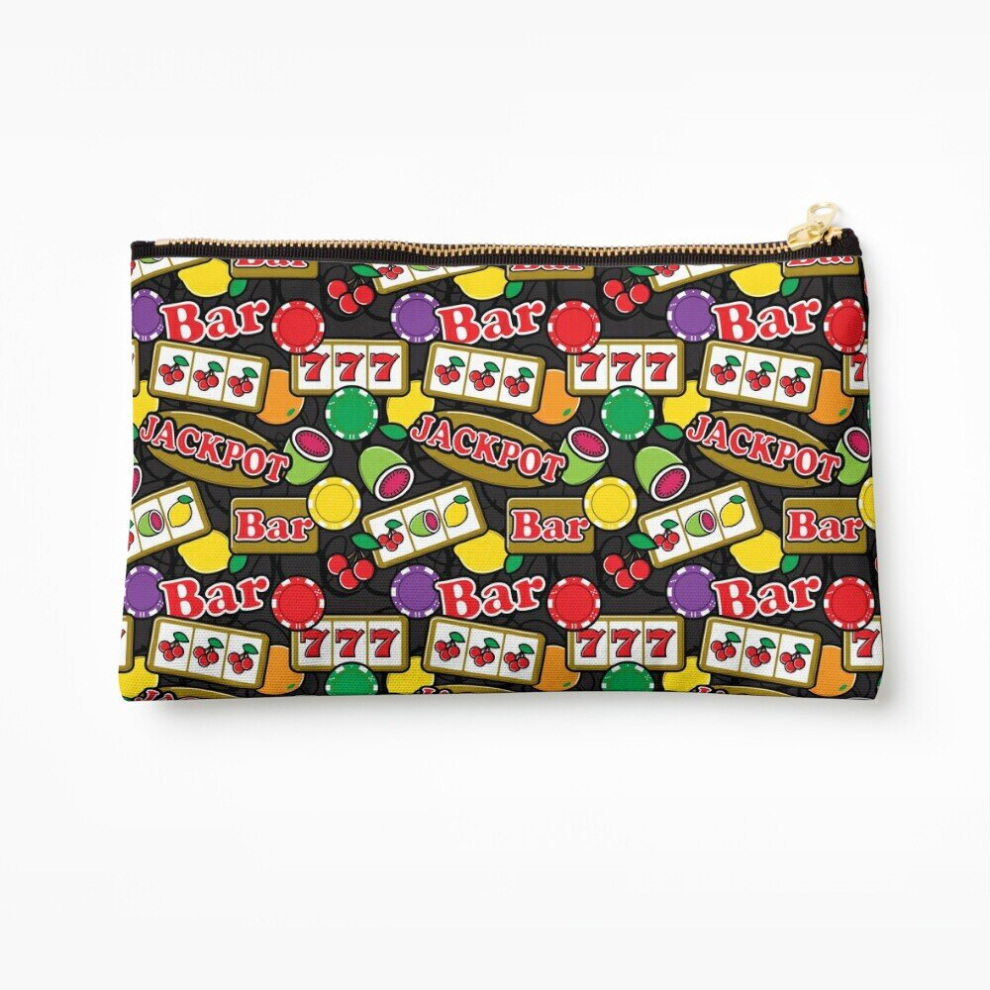 Whibos Makeup Bag Casino Jackpot Lucky Slot Machine Fruit Slots Pattern Cosmetic Organizer Tyvek Paper Bags Zipper Pouch