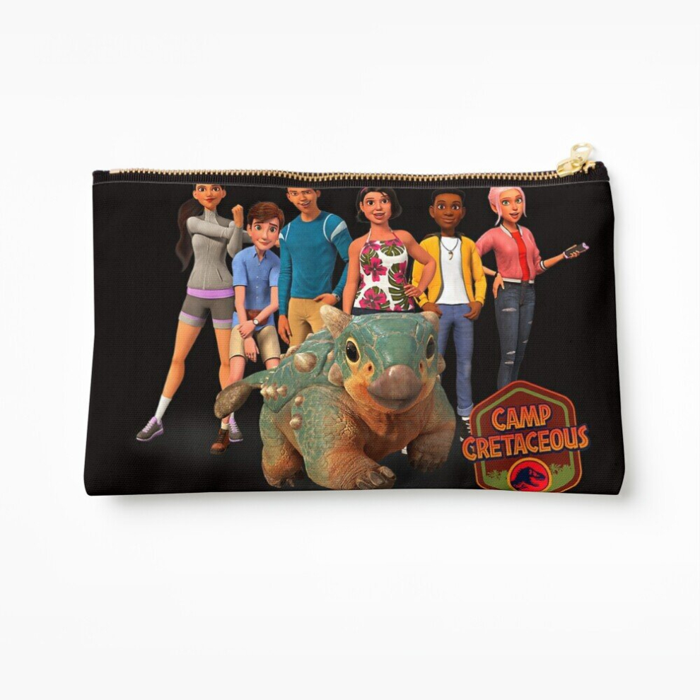 Whibos Makeup Bag Jurassic World Camp Cretaceous Welcome Campers Group T Shirt Cosmetic Organizer Tyvek Paper Bags Zipper Pouch