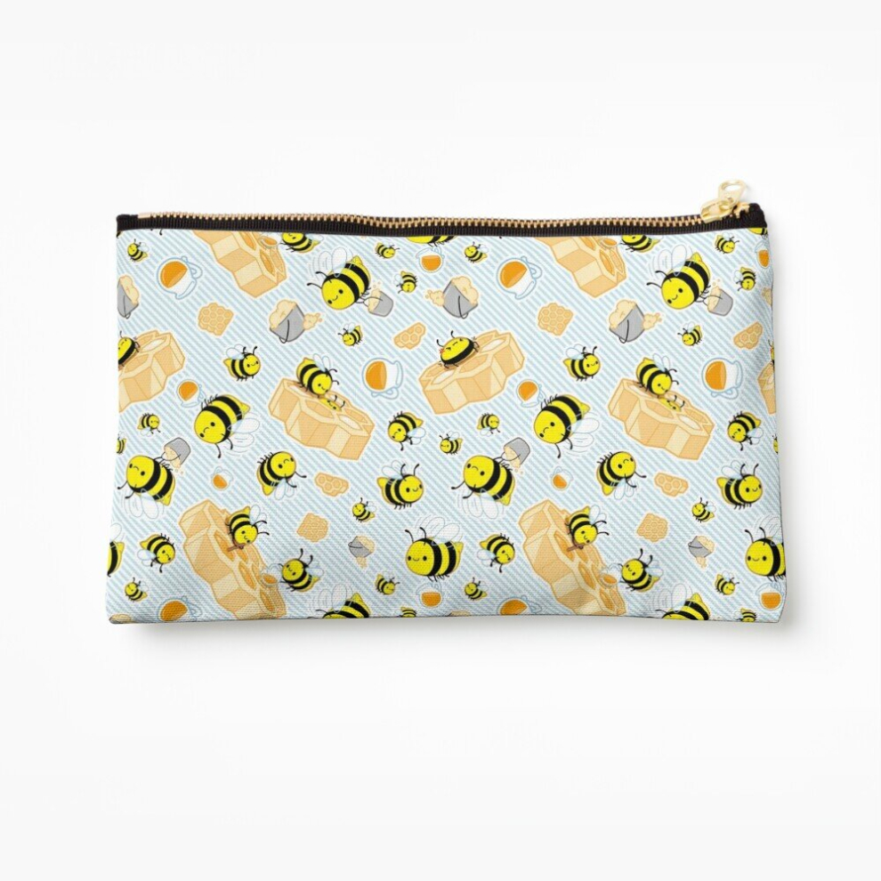 Whibos Makeup Bag Bees! Cosmetic Organizer Tyvek Paper Bags Zipper Pouch