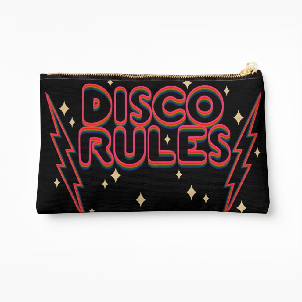 Whibos Makeup Bag Disco Rules Cosmetic Organizer Tyvek Paper Bags Zipper Pouch