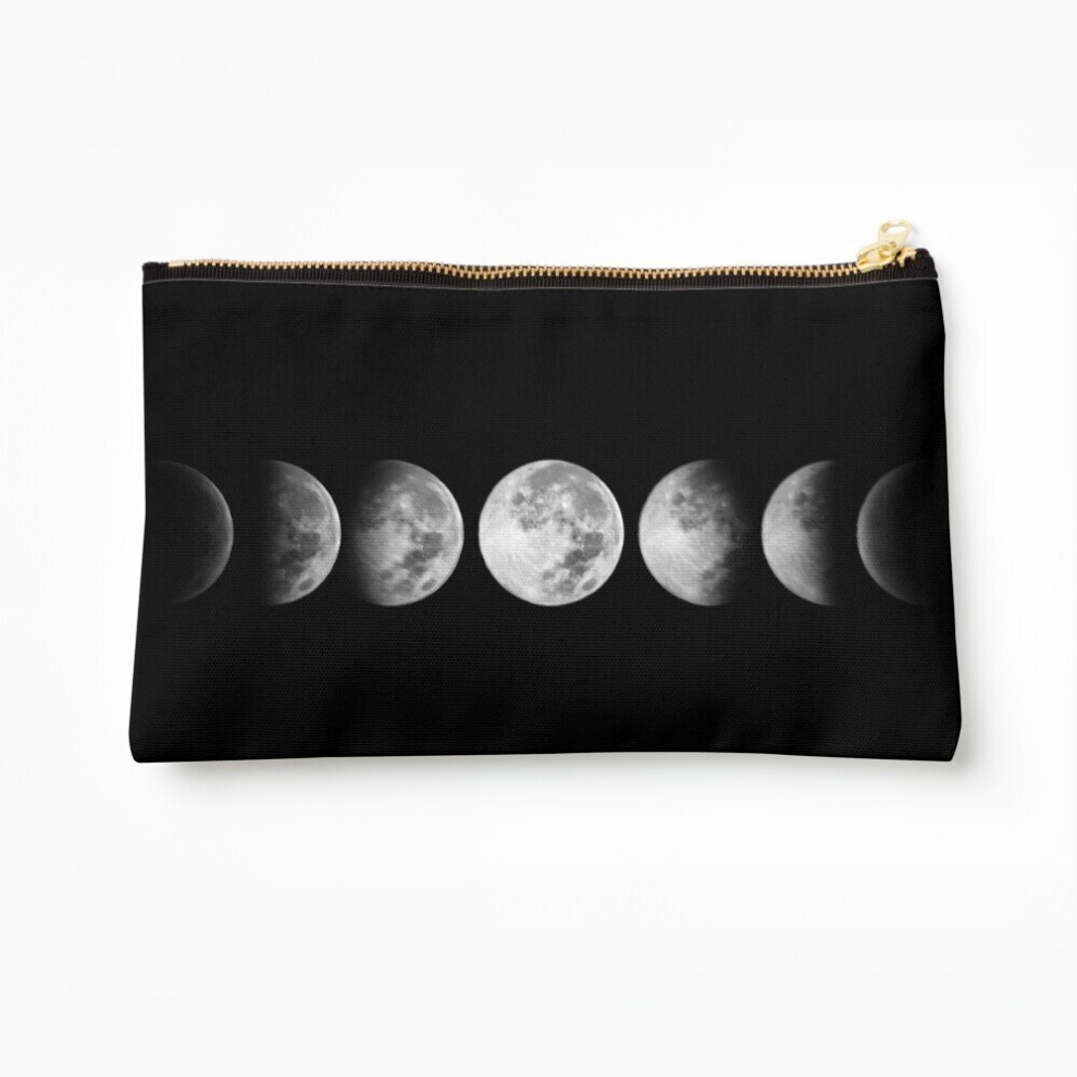Whibos White Makeup Bag Phases Of The Moon - Cosmetic Organizer Tyvek Paper Bags Zipper Pouch