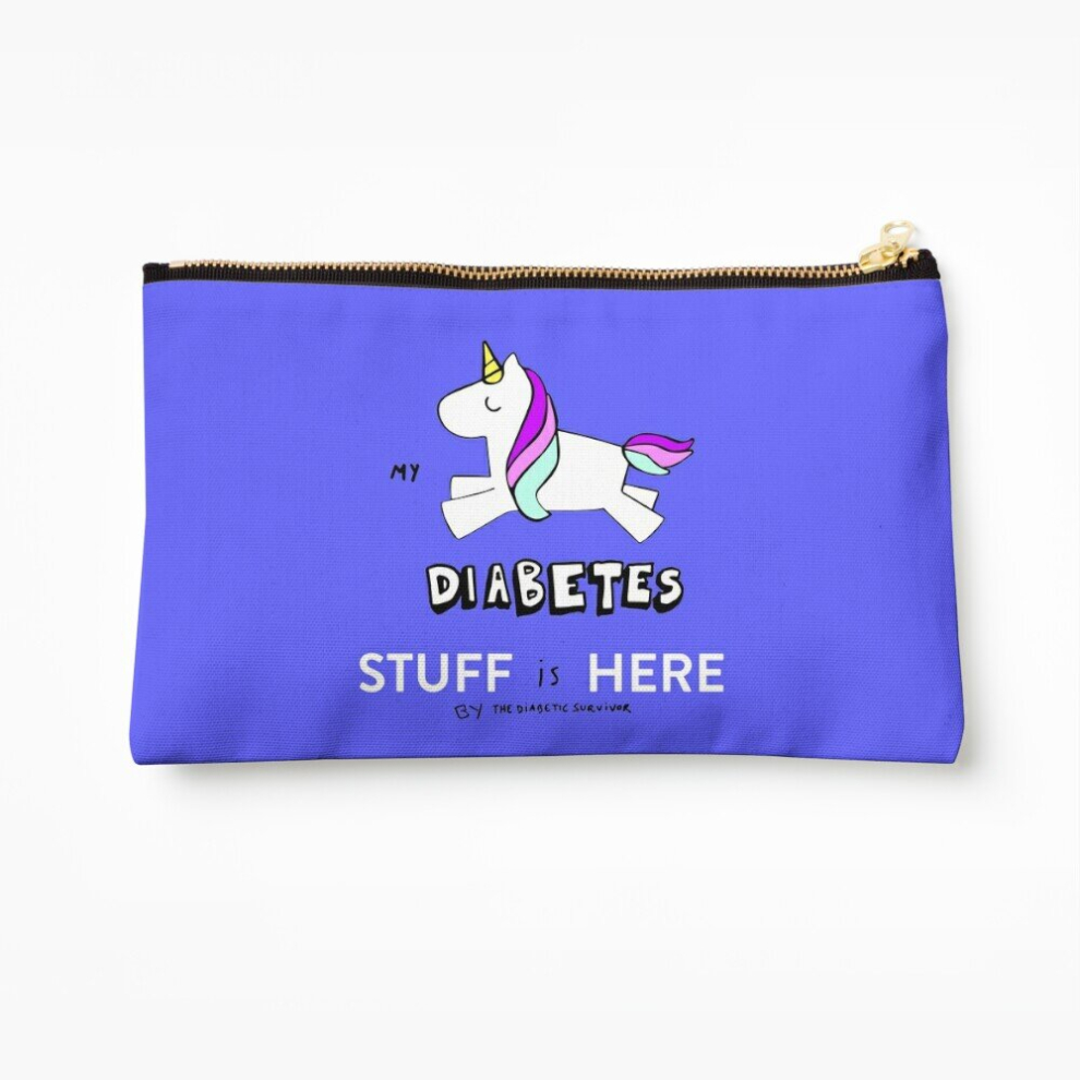 Whibos Makeup Bag Diabetes: My Diabetes Stuff Is Here Cosmetic Organizer Tyvek Paper Bags Zipper Pouch